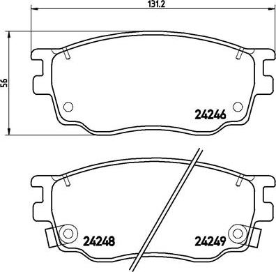 Brembo P 49 033 - Тормозные колодки, дисковые, комплект unicars.by