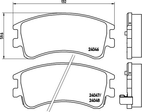 Brembo P 49 032 - Тормозные колодки, дисковые, комплект unicars.by