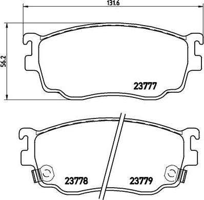 Brembo P 49 026 - Тормозные колодки, дисковые, комплект unicars.by