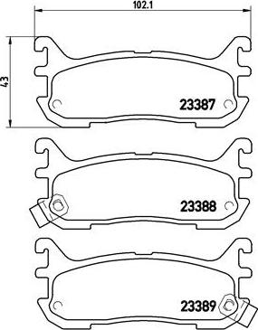 Brembo P 49 021 - Тормозные колодки, дисковые, комплект unicars.by