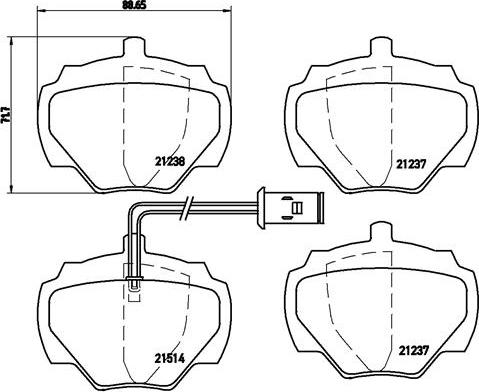 Brembo P 44 003 - Тормозные колодки, дисковые, комплект unicars.by