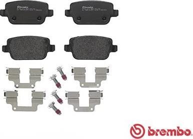 Brembo P 44 017 - Тормозные колодки, дисковые, комплект unicars.by