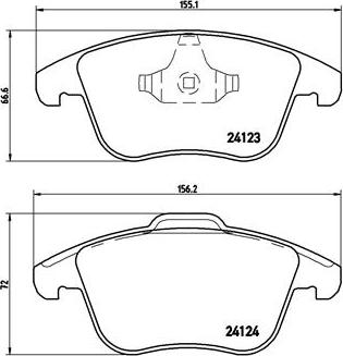 Brembo P 44 020 - Тормозные колодки, дисковые, комплект unicars.by