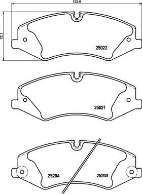 Brembo P 44 022 - Тормозные колодки, дисковые, комплект unicars.by