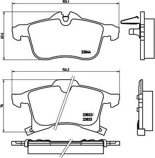 Brembo P 59 045 - Тормозные колодки, дисковые, комплект unicars.by