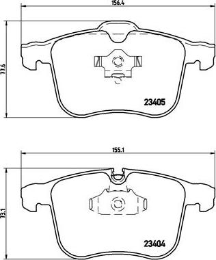 Brembo P 59 046 - Тормозные колодки, дисковые, комплект unicars.by