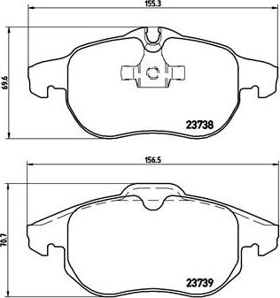 Brembo P 59 043X - Тормозные колодки, дисковые, комплект unicars.by