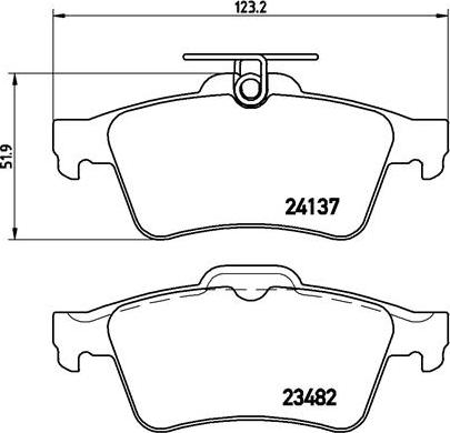 Brembo P 59 042 - Тормозные колодки, дисковые, комплект unicars.by