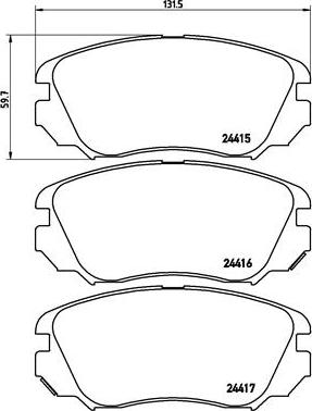 Brembo P 59 054X - Тормозные колодки, дисковые, комплект unicars.by