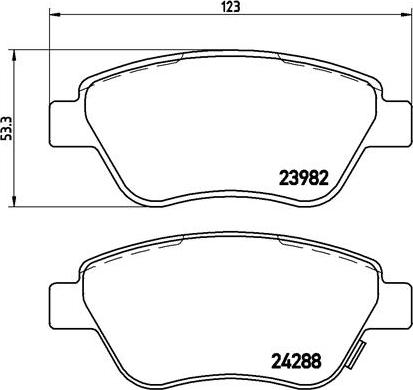 Brembo P59051N - Тормозные колодки, дисковые, комплект unicars.by