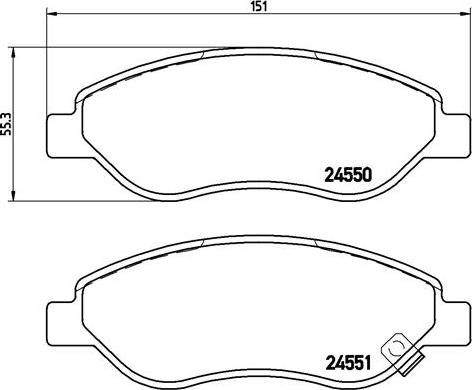 Brembo P 59 053 - Тормозные колодки, дисковые, комплект unicars.by