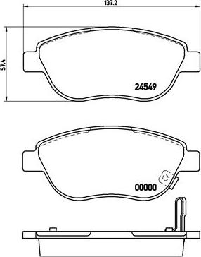 Brembo P 59 052 - Тормозные колодки, дисковые, комплект unicars.by