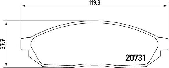 Brembo P 59 007 - Тормозные колодки, дисковые, комплект unicars.by