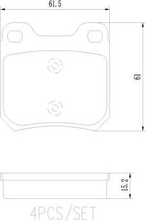 Brembo P59014N - Тормозные колодки, дисковые, комплект unicars.by