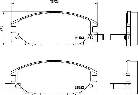 Brembo P 59 015 - Тормозные колодки, дисковые, комплект unicars.by