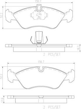 Brembo P59017N - Тормозные колодки, дисковые, комплект unicars.by