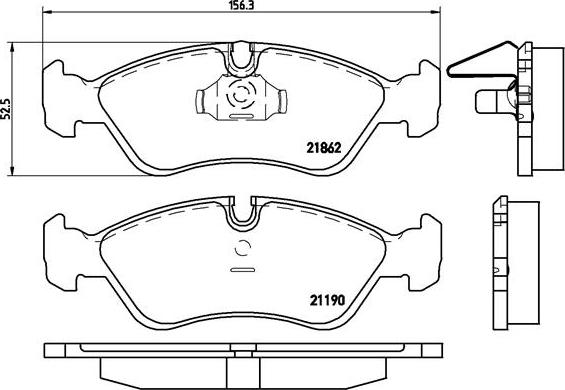 Brembo P 59 017 - Тормозные колодки, дисковые, комплект unicars.by