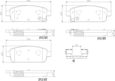 Brembo P59087N - Тормозные колодки, дисковые, комплект unicars.by