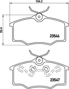 Brembo P 59 034 - Тормозные колодки, дисковые, комплект unicars.by