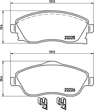 Brembo P 59 036 - Тормозные колодки, дисковые, комплект unicars.by