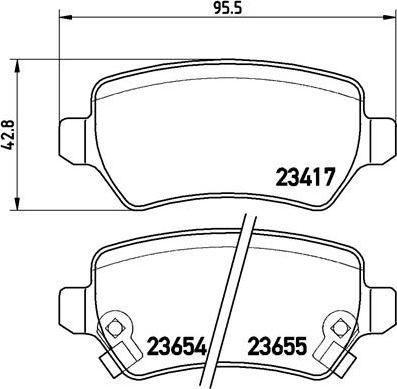 Brembo P 59 038 - Тормозные колодки, дисковые, комплект unicars.by