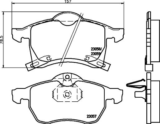 Brembo P 59 032 - Тормозные колодки, дисковые, комплект unicars.by