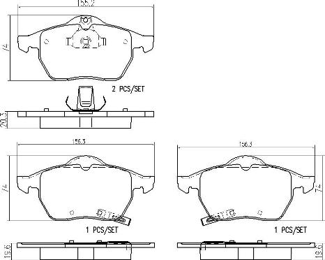 Brembo P59029N - Тормозные колодки, дисковые, комплект unicars.by