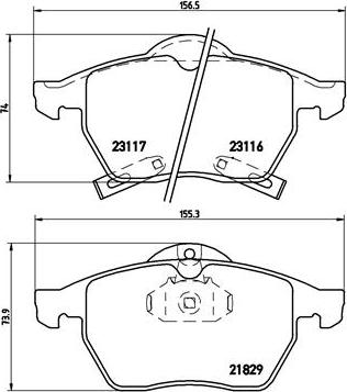 Brembo P 59 029 - Тормозные колодки, дисковые, комплект unicars.by