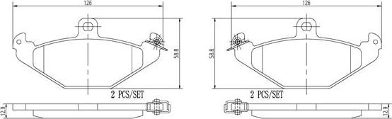 Brembo P59026N - Тормозные колодки, дисковые, комплект unicars.by