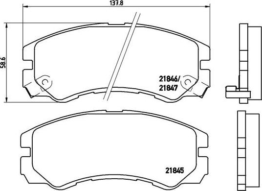 Brembo P 59 020 - Тормозные колодки, дисковые, комплект unicars.by