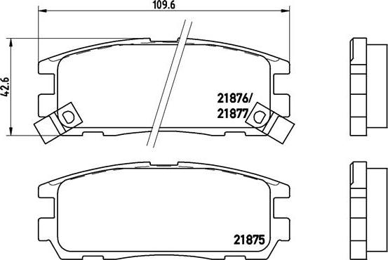 Brembo P 59 021 - Тормозные колодки, дисковые, комплект unicars.by