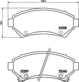 Brembo P 59 028 - Тормозные колодки, дисковые, комплект unicars.by