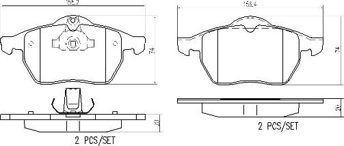 Brembo P59022N - Тормозные колодки, дисковые, комплект unicars.by