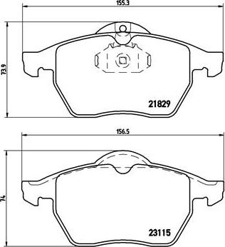 Brembo P 59 022 - Тормозные колодки, дисковые, комплект unicars.by