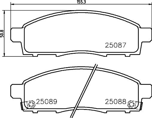 Brembo P 54 055 - Тормозные колодки, дисковые, комплект unicars.by