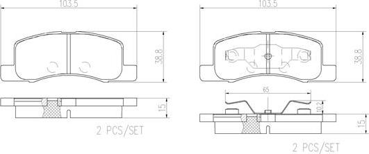 Brembo P54057N - Тормозные колодки, дисковые, комплект unicars.by