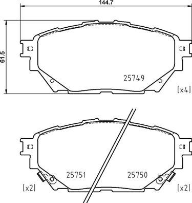 Brembo P 54 065 - Тормозные колодки, дисковые, комплект unicars.by