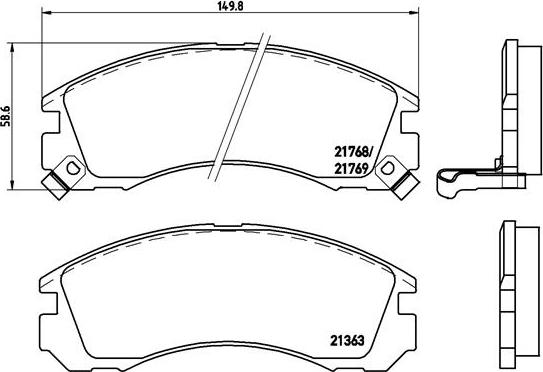 Brembo P 54 017 - Тормозные колодки, дисковые, комплект unicars.by