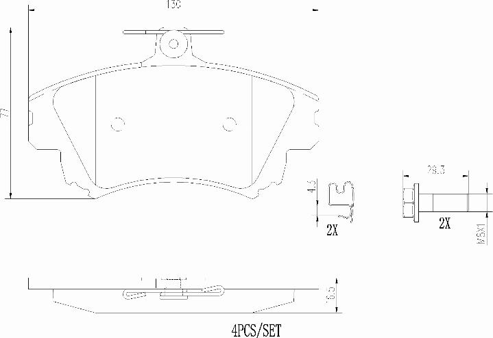 Brembo P54036N - Тормозные колодки, дисковые, комплект unicars.by