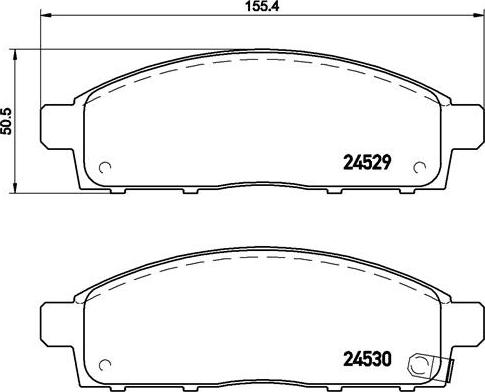 Brembo P 54 038 - Тормозные колодки, дисковые, комплект unicars.by