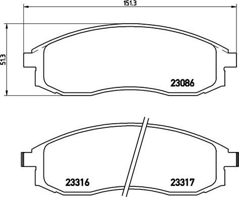 Brembo P 54 037 - Тормозные колодки, дисковые, комплект unicars.by