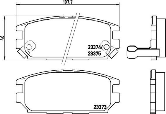 Brembo P 54 025 - Тормозные колодки, дисковые, комплект unicars.by