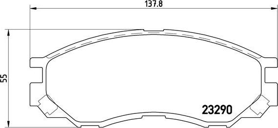 Brembo P 54 020 - Тормозные колодки, дисковые, комплект unicars.by