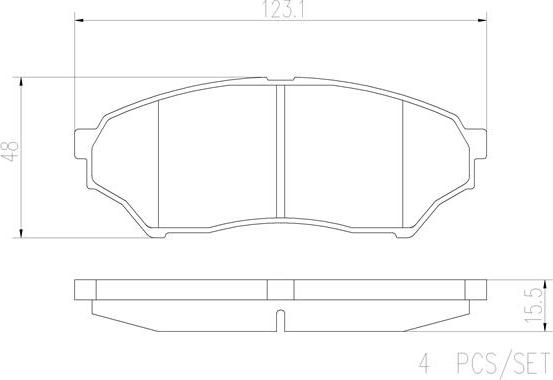 Brembo P54028N - Тормозные колодки, дисковые, комплект unicars.by