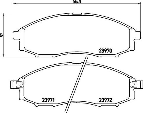 Brembo P 56 049 - Тормозные колодки, дисковые, комплект unicars.by