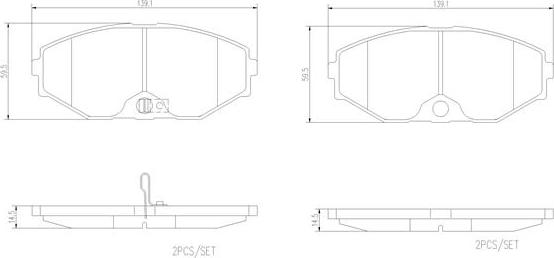 Brembo P56045N - Тормозные колодки, дисковые, комплект unicars.by