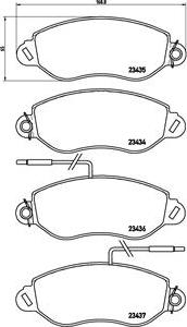 Brembo P 56 042 - Тормозные колодки, дисковые, комплект unicars.by