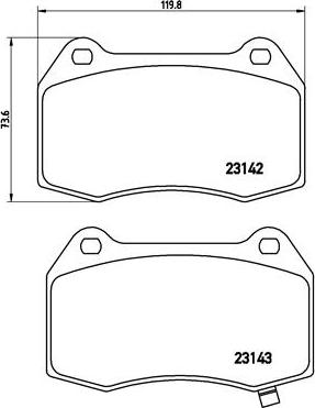 Brembo P 56 047 - Тормозные колодки, дисковые, комплект unicars.by