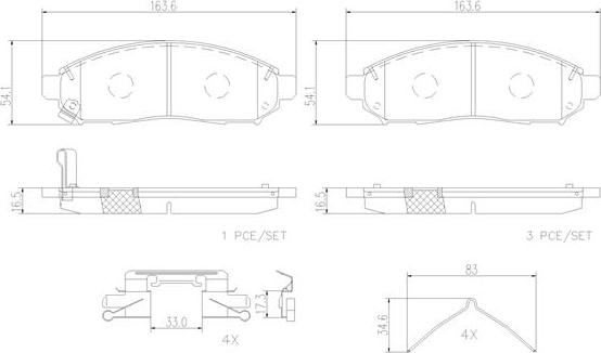 Brembo P56059N - Тормозные колодки, дисковые, комплект unicars.by