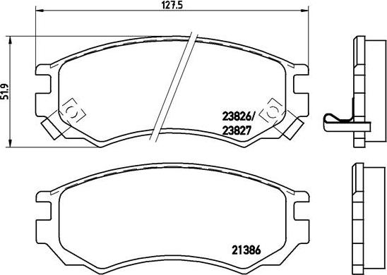 Brembo P 56 055 - Тормозные колодки, дисковые, комплект unicars.by